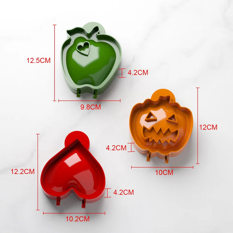 Fall Hand Pie Molds Set Mini Dough Press Pie Mould Tools Christmas Halloween Pumpkins Baking Apples Pie Making Molds for Kitchen