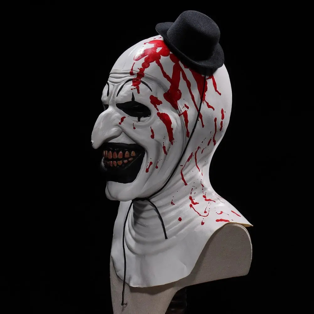 1Pc Clown Halloween Mask, Cool Blood Nose Stud Hat Clown Mask, Scary Revenant Clown Headgear, Perfect for Horror Costume Parties, Party Props, Party Photo Prop, Party Face Masks, Mask Cosplay