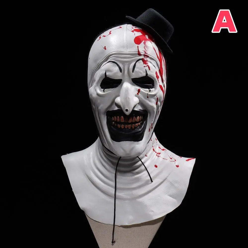 1Pc Clown Halloween Mask, Cool Blood Nose Stud Hat Clown Mask, Scary Revenant Clown Headgear, Perfect for Horror Costume Parties, Party Props, Party Photo Prop, Party Face Masks, Mask Cosplay