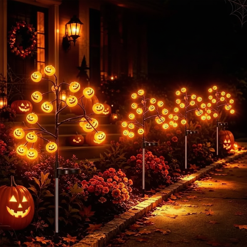 Pumpkin Solar Stake Lights